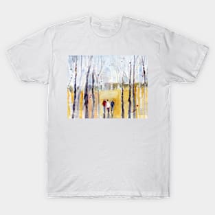 Loose Watercolor - Three Wanderers in New Hampshire T-Shirt